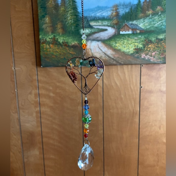 NEW Tree of Life Sun Catcher Pendant Heart Design Hanging Decor Homes & Gardens - Picture 6 of 11